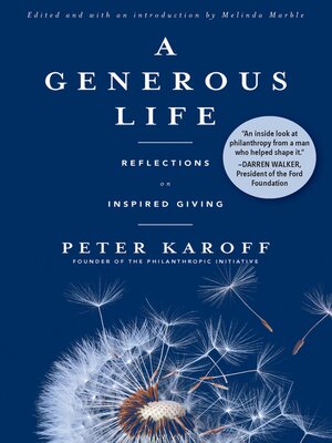cover image of A Generous Life